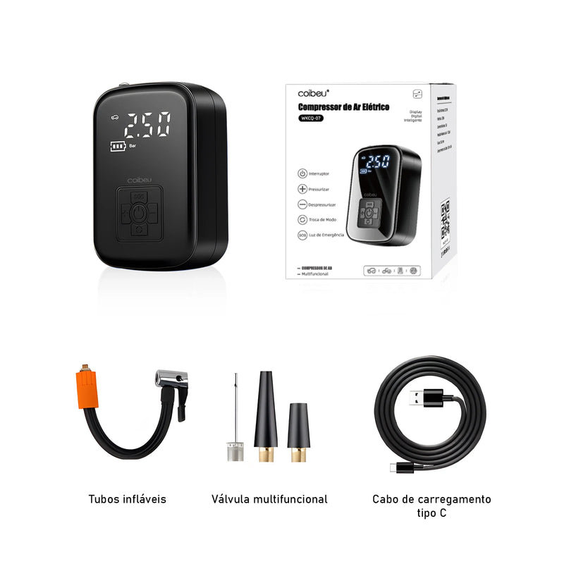 Mini Bomba de encher Pneu Portátil